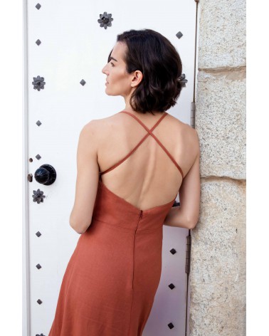 Vestido Pucker 100% LINO