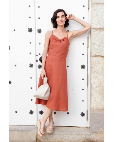 Vestido Pucker 100% LINO