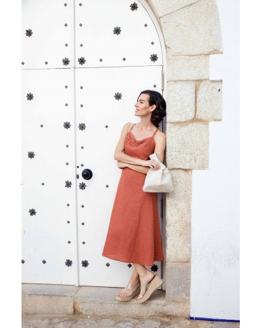 Vestido Pucker 100% LINO
